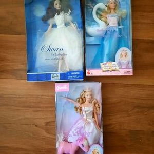 Swan barbie x2 and nutcracker barbie lot